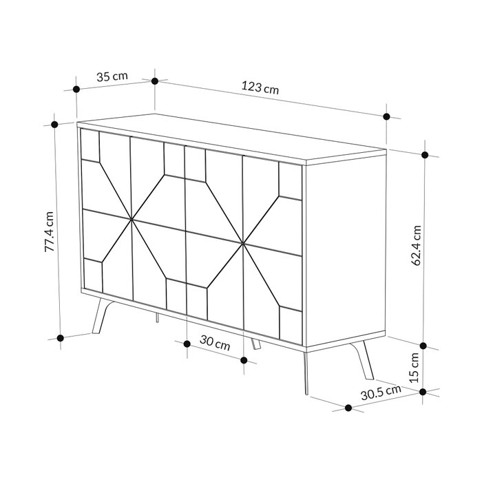 Hanah Home Dune - Carrara Consola Blanca
